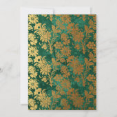 Fantasy Turquoise en Gold Rehearsal Dinner Kaart (Achterkant)