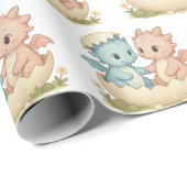 Fantasy Twin Baby Dragons Cadeaupapier (Rol Hoek)