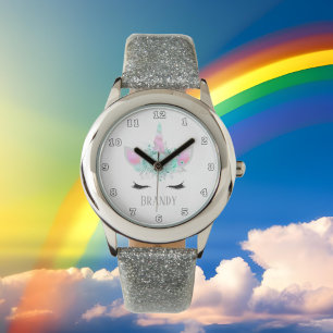 Fantasy unicorn face voegt naamhorloge toe horloge