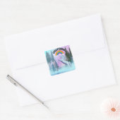 Fantasy Unicorn Horse Vierkante Sticker (Envelop)