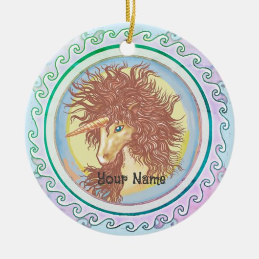 Fantasy Unicorn Keramisch Ornament (Voorkant)