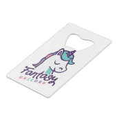 Fantasy Unicorn Kredietkaart Flessenopener (Achterkant Gekanteld)