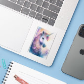 Fantasy Unicorn Sticker (Laptop met iPhone)