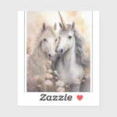 Fantasy Unicorn Transparant Sticker (Vel)
