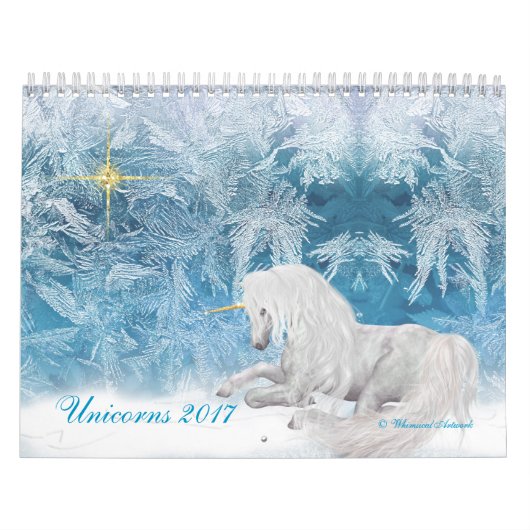 Fantasy Unicorns en Pegasus op ijs 2017 Kalender (Hoes)