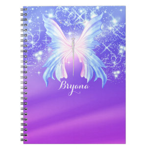 Fantasy Vlinder Roze & Paarse Glans Notitieboek