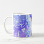 Fantasy Vlinder Roze & Paarse Glitters Koffiemok (Links)