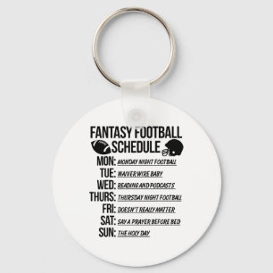 Fantasy Voetbal Draft Feestje Sleutelhanger