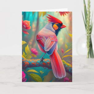 Fantasy Vogels Mannelijk Kardinaal Kaart