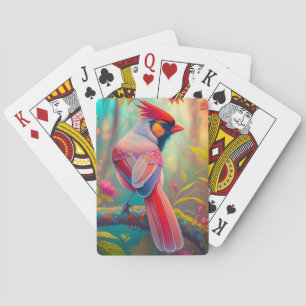 Fantasy Vogels Mannelijk Kardinaal Pokerkaarten