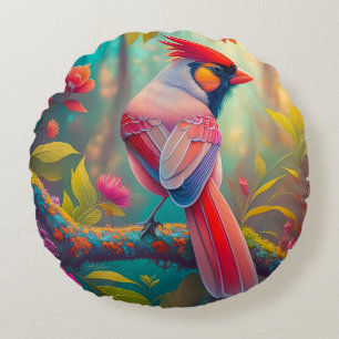 Fantasy Vogels Mannelijk Kardinaal Rond Kussen