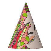 Fantasy Vrouw: Abstract Lentevolk. Feesthoedjes (Links)