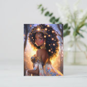 Fantasy Vrouw Afrikaanse Amerikaanse Kunst Briefkaart (Staand voorkant)