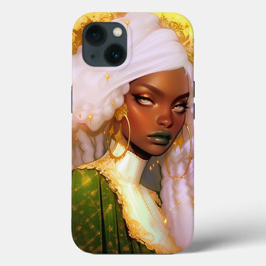 Fantasy Vrouw Afrikaanse Amerikaanse Kunst Case-Mate iPhone Case (Achterkant)