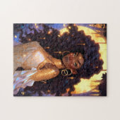 Fantasy Vrouw Afrikaanse Amerikaanse Kunst Legpuzzel (Horizontaal)