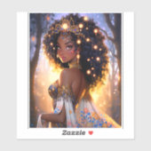 Fantasy Vrouw Afrikaanse Amerikaanse Kunst Sticker (Vel)