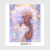 Fantasy Vrouw Afrikaanse Amerikaanse Kunst Sticker (Vel)