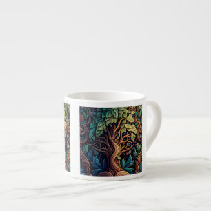 Fantasy Wallpaper Pattern Espresso Mok