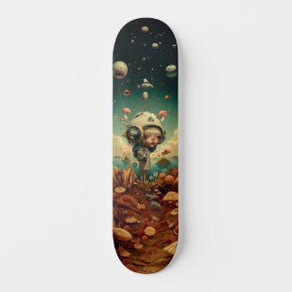 Fantasy wandkunst skateboard. skateboard
