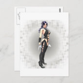 Fantasy Warrior 02 Briefkaart (Voorkant / Achterkant)