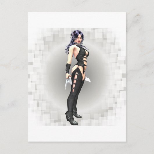 Fantasy Warrior 02 Briefkaart (Voorkant)