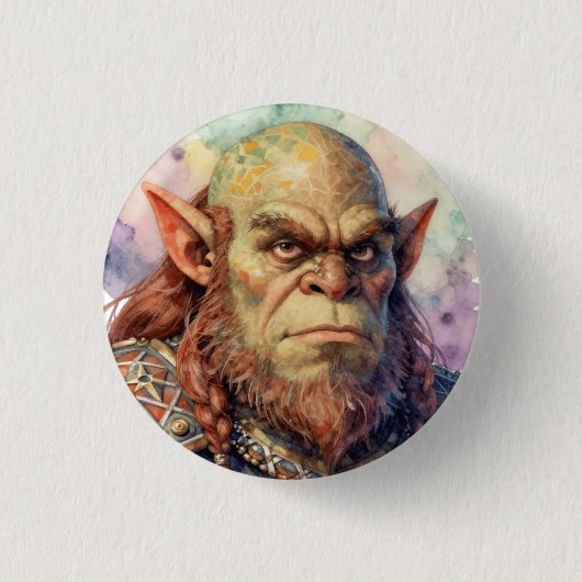 Fantasy Warrior: Dagar Ronde Button 3,2 Cm (Voorkant)