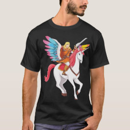 Fantasy Warrior op Unicorn T-shirt