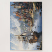 Fantasy Waterfront Village & Schip Legpuzzel (Verticaal)