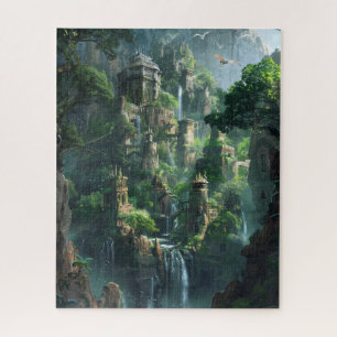 Fantasy Watervallen Koninkrijk Legpuzzel