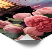 Fantasy Waterverf kunst van Lantern-Lit  boot Perfect Poster (Hoek)