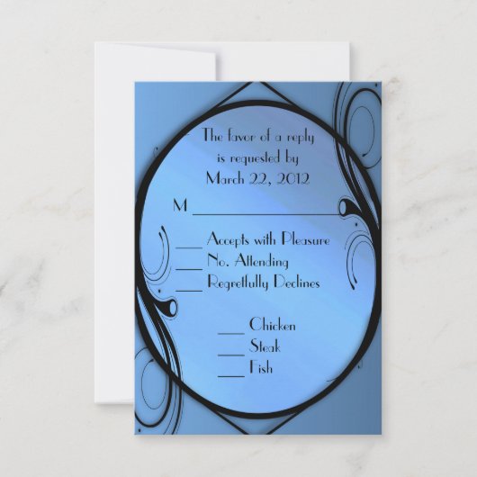 Fantasy Wedding RSVP met menukeuze Kaartje (Voorkant)