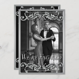 Fantasy Wedding Shiny Silver klassiek Verloving Kaart