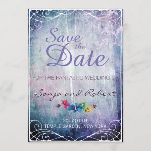 Fantasy Wedding Uitnodiging - sparen de Datum