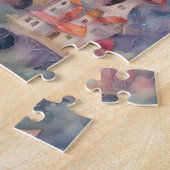 Fantasy Wereld Waterverf Kleurrijk Kasteel Legpuzzel (Zijkant)