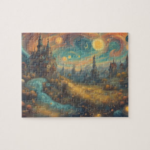 Fantasy Wereld Waterverf Prinsessen Kasteel Legpuzzel