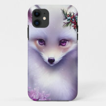 Fantasy White Baby Fox met lavendelogen