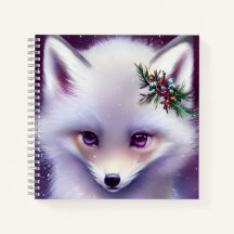 Fantasy White Baby Fox met lavendelogen