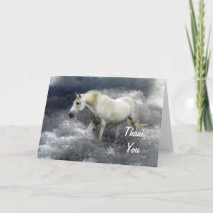Fantasy White Horse & Ocean Dank u kaarten