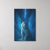 Fantasy White Tiger – Mystic Aura Series Canvas Afdruk (Voorkant)