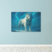 Fantasy White Tiger – Mystic Aura Series | ManJian Canvas Afdruk (Insitu (Houten vloer))