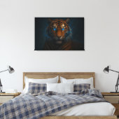 Fantasy White Tiger – Mystic Aura Series | ManJian Canvas Afdruk (Insitu (Slaapkamer))