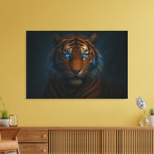 Fantasy White Tiger – Mystic Aura Series | ManJian Canvas Afdruk (Insitu (Woonkamer))