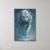 Fantasy White Tiger – Mystic Aura Series | ManJian Canvas Afdruk (Voorkant)