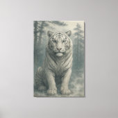 Fantasy White Tiger – Mystic Aura Series | ManJian Canvas Afdruk (Voorkant)