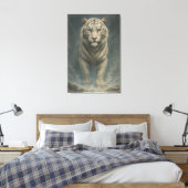 Fantasy White Tiger – Mystic Aura Series | ManJian Canvas Afdruk (Insitu (Slaapkamer))