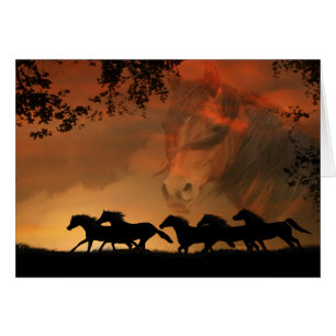 Fantasy Wilde Paarden Spirituele Kaart