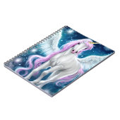 Fantasy Winged Unicorn met roze haar Notitieboek (Linkerzijde)