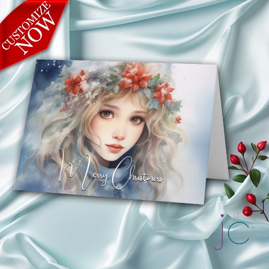 Fantasy Winter Fairy Kerstvakantie Kaart