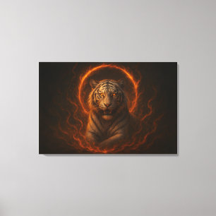 Fantasy Witte Tijger – Mystic Aura Serie   ManJian Canvas Afdruk
