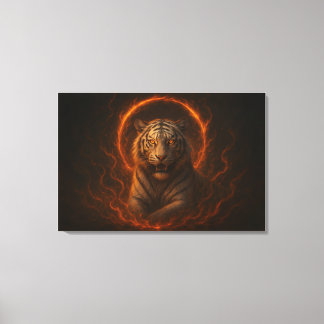 Fantasy Witte Tijger – Mystic Aura Serie | ManJian Canvas Afdruk